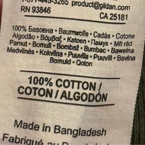 Gildan Softstyle Ring Spun John Lennon Short Sleeve T-Shirt Green Size Medium - Picture 6 of 10